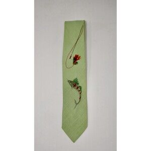 Regal Vintage Marlin Swordfish Hand Painted Novelty Print Neckwear Tie